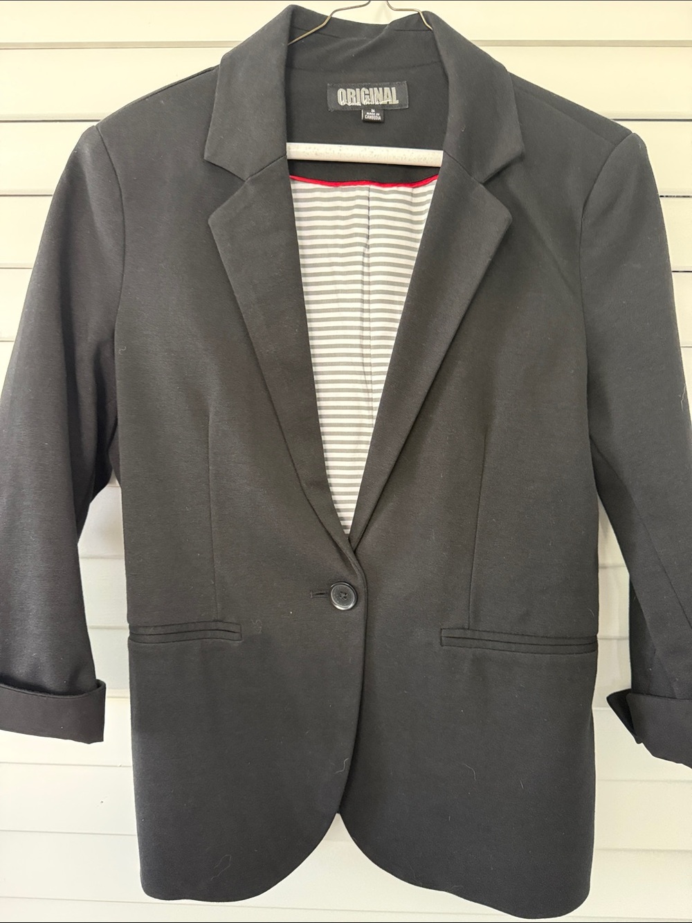 Nicole Miller Black Women's Single-Button Blazer
